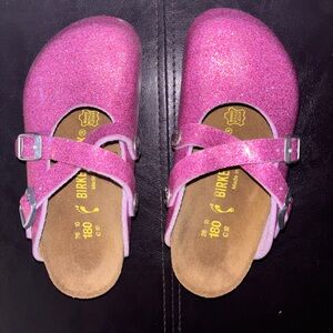 Pink glitter girls toddler Birkenstock clogs size c10 Dorian